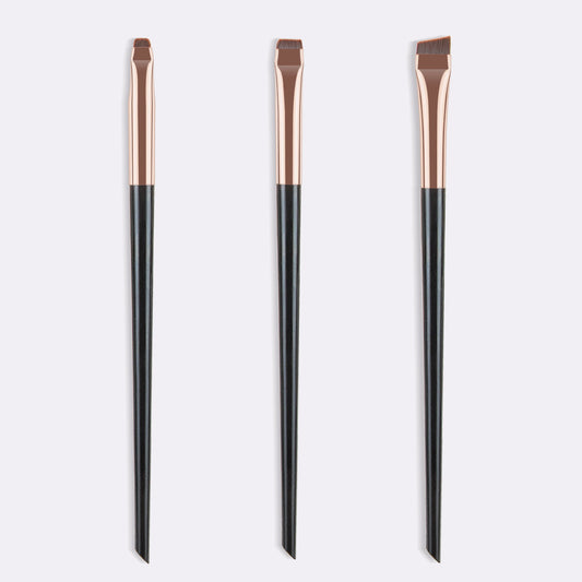 Karsyngirl 3pcs/set Blade Eyeliner Brush Eyebrow Brush Portable Flat Fine Eye Liner Brow Contour Makeup Brushes Makeup Tool