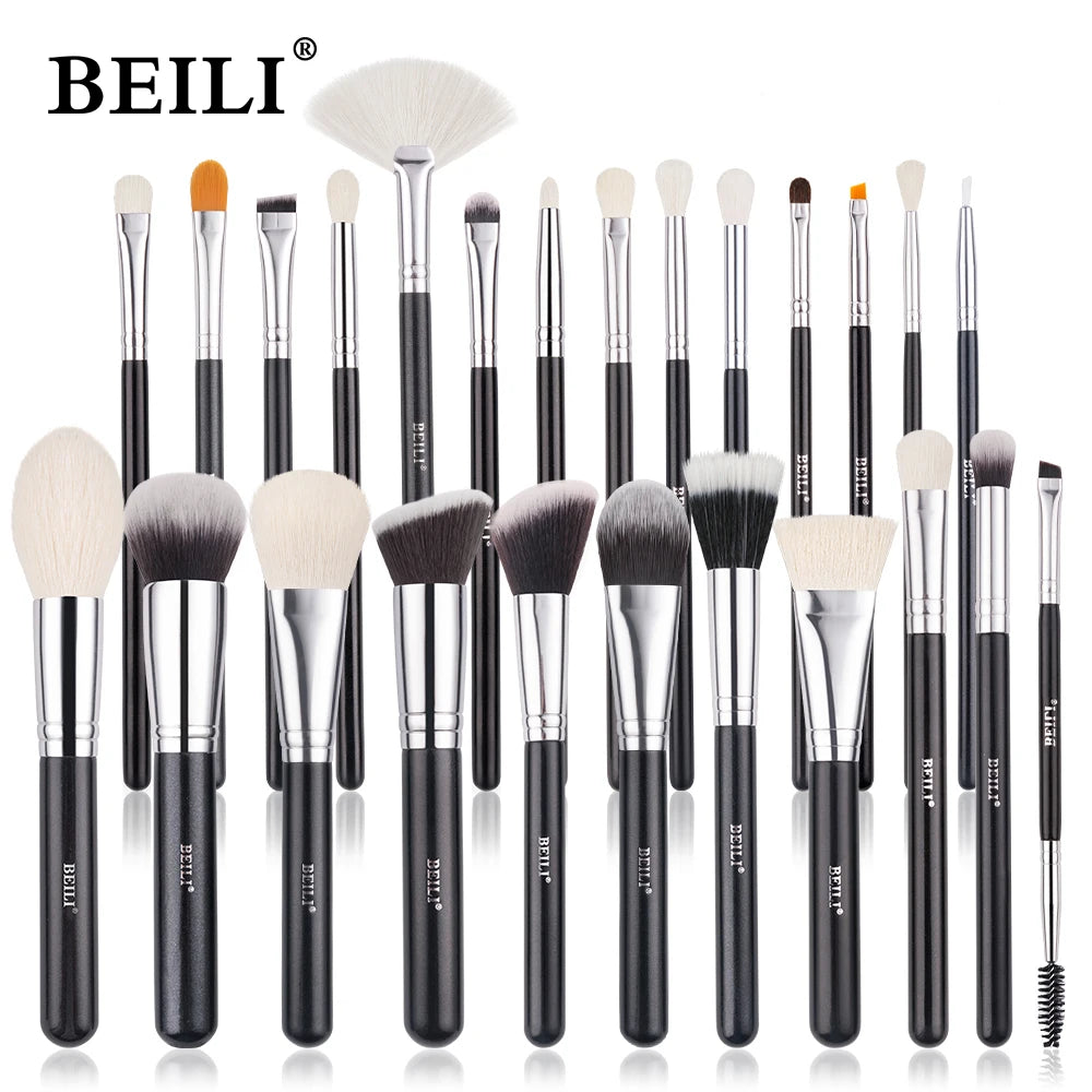 BEILI Brushes 25pcs Makeup Brush Set Cosmetic Foundation Brush Kit Eyeshadow Powder Blush Concealer Make Up Tool