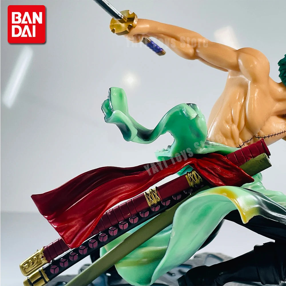 Hot One Piece 10cm Anime Figure GK Roronoa Zoro Three-blade Sa-maximum Manga Anime Statue Action Figure Collection Model Kid Toy