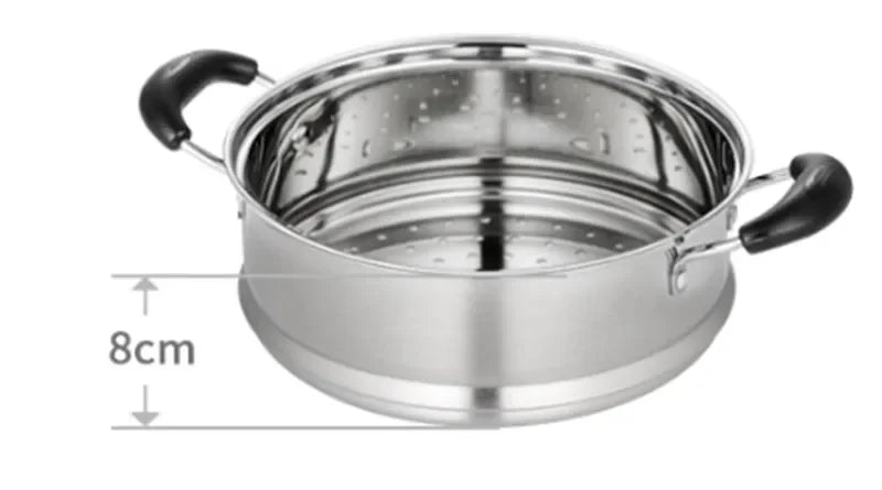 Stainless Steel pot Double Bottom Soup Pot Nonmagnetic Cooking Multi purpose Cookware Non stick Pan induction cooker used pot