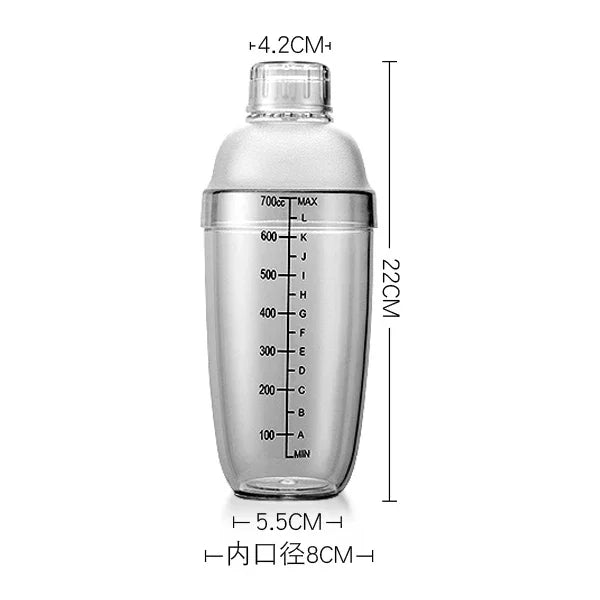 Plastic Cocktail Shaker 350ml/530ml/700ml/1000ml Wine Beverage Mixer Wine Shaker Cup Drink Mixer Barware  Bar Tool