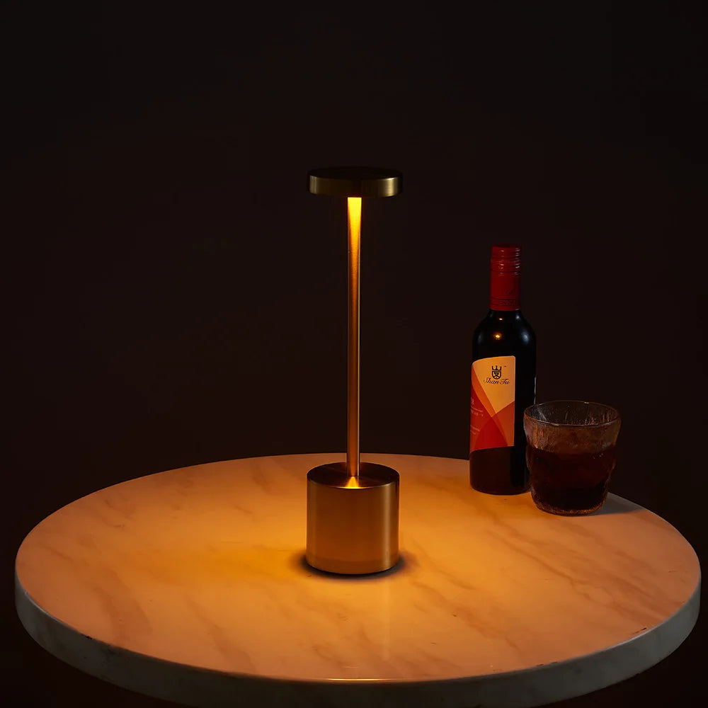 Simple Table Lamp USB Rechargeable Cordless Table Lamp Restaurant Bar Retro Night Lamp Portable Rechargeable Touch Table Lamp