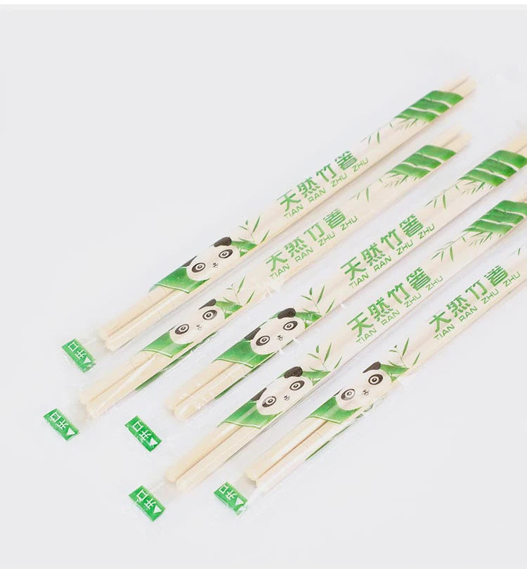 100Pairs Disposable Bamboo Wood Chopsticks Restaurant Individual Package Chop Sticks Hashi Sushi Food Stick Tableware