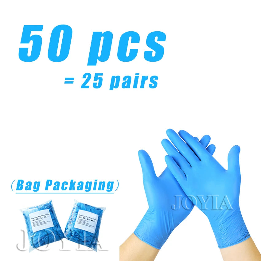 Black Disposable Nitrile Gloves 100pcs Latex Free Powder-Free Small Medium Large Pink Tattoo Gloves For Work Kitchen Clean XS XL