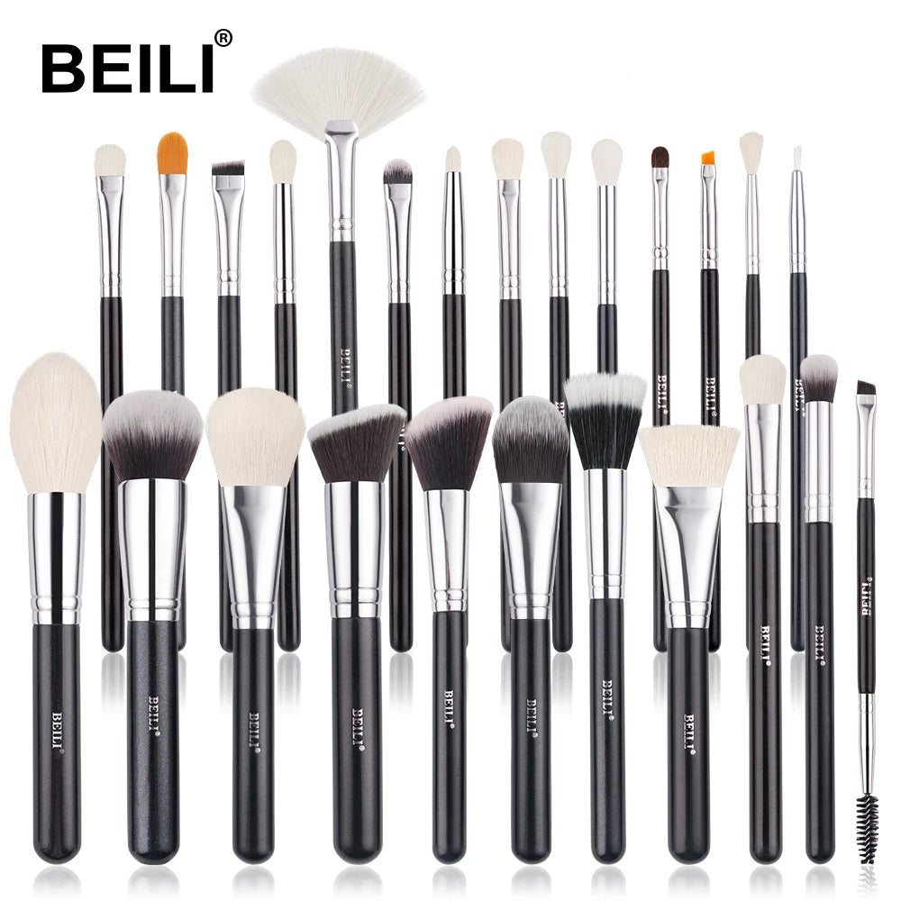 BEILI Brushes 25pcs Makeup Brush Set Cosmetic Foundation Brush Kit Eyeshadow Powder Blush Concealer Make Up Tool