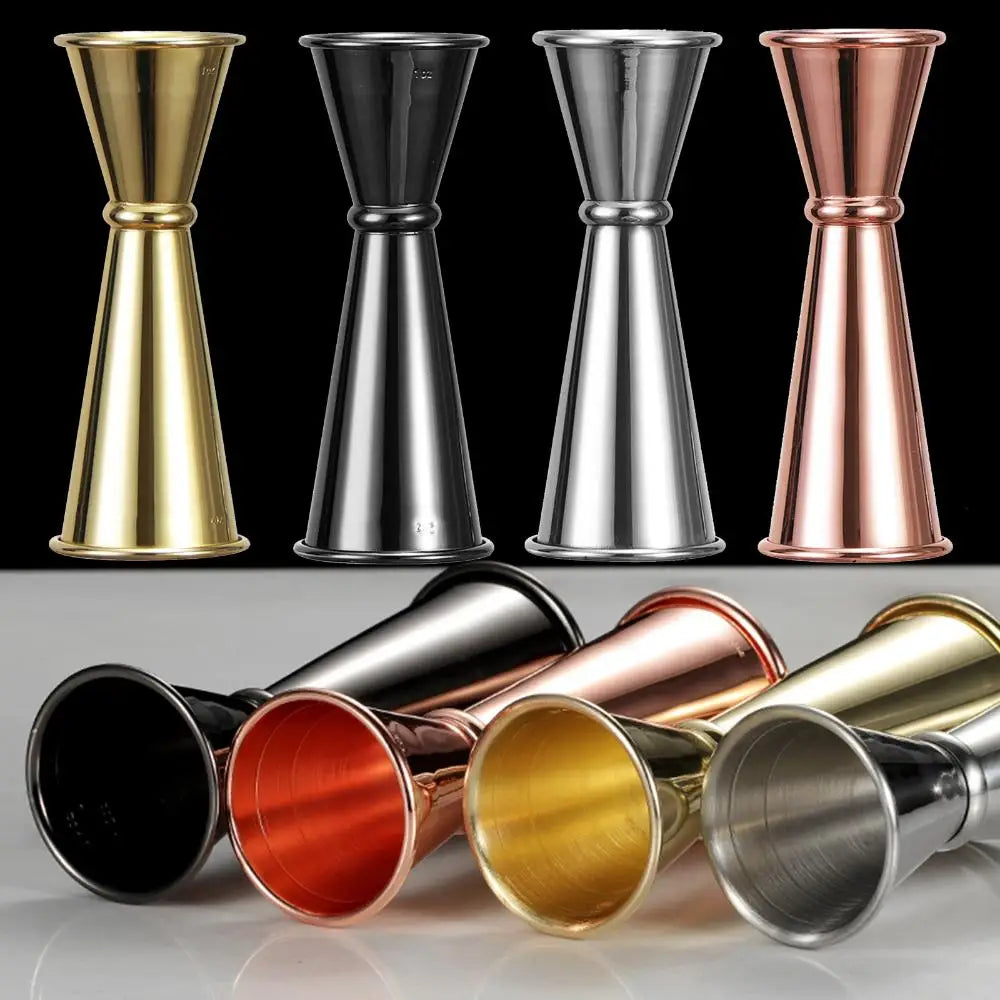 1oz/2oz New Dual Shot Stainless Steel Measure Cup Cocktail Shaker Drink Spirit Measure Jigger Kitchen Bar Barware Tools