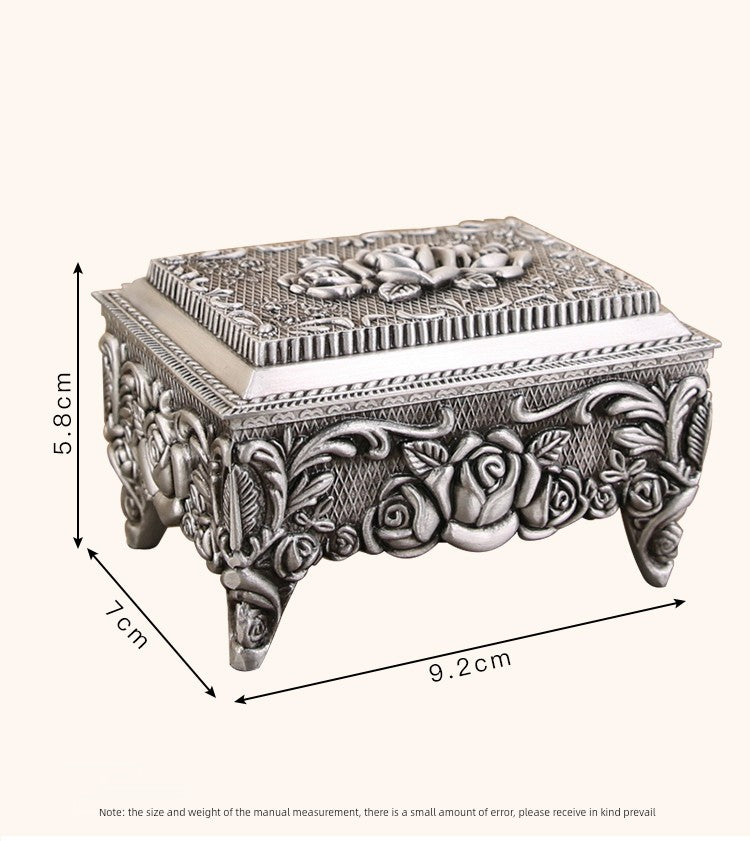 European-Style Metal Rectangular Ancient Tin High-Grade Storage Box