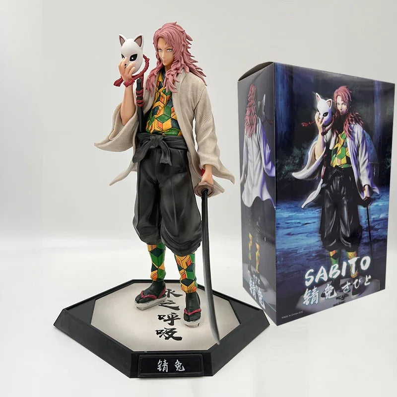 28cm Kokushibou Anime Figure Tanjiro Kamado Action Figure Tokitou Muichirou/Agatsuma Zenitsu Figurine Collectible Model Toy Gift