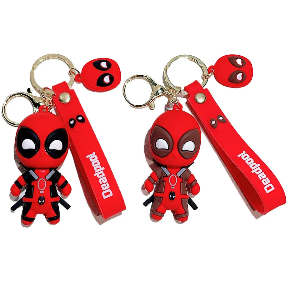 New Anime Mutants Deadpool Keychain Movie Superhero villain Doll Pendant Car Key chain Ring Jewelry Gifts Boys Party Gifts Toys