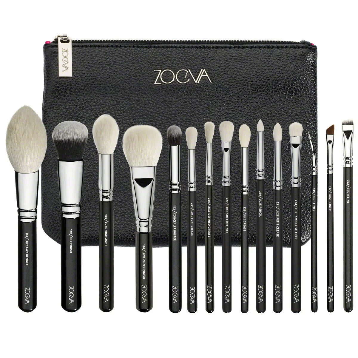 Zoeva Hot 15 PCs Black Highlight Makeup Brush