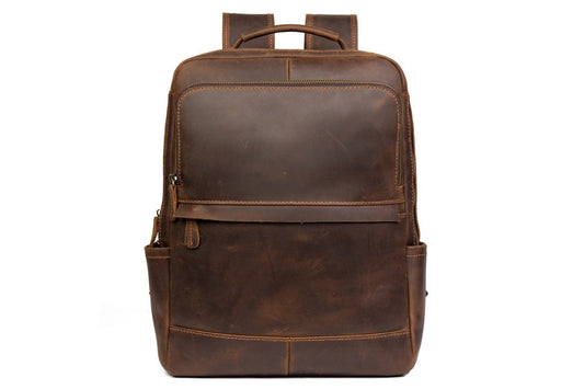Handmade Crazy Horse Leather Backpack Laptop Backpack Travel Backpack