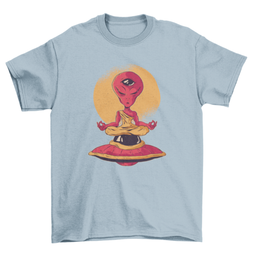 Alien meditation t-shirt