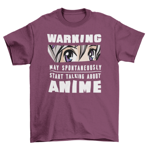 Anime warning t-shirt