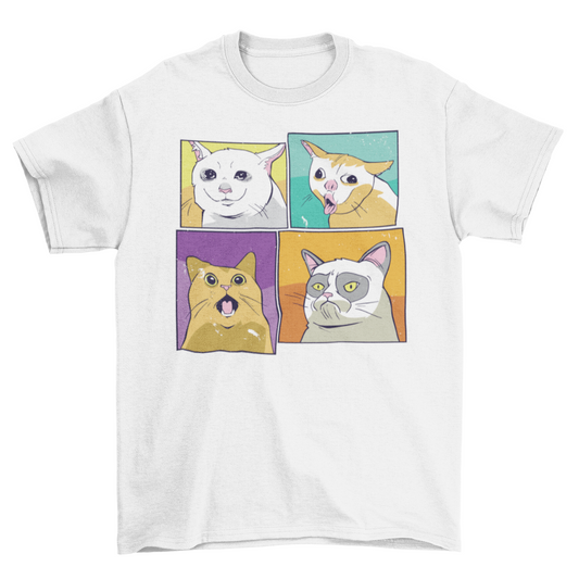 Meme cats t-shirt