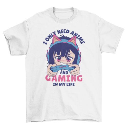 Anime and gaming t-shirt