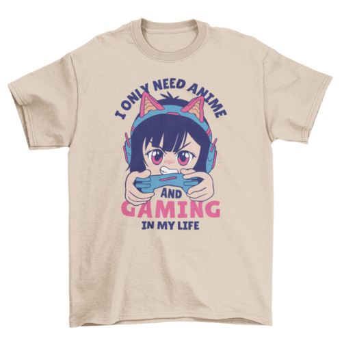 Anime and gaming t-shirt