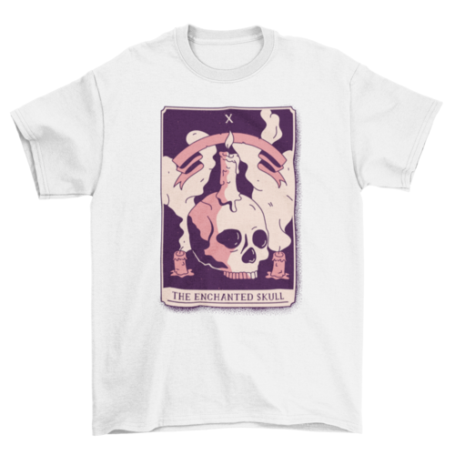 Skull mystical tarot card t-shirt