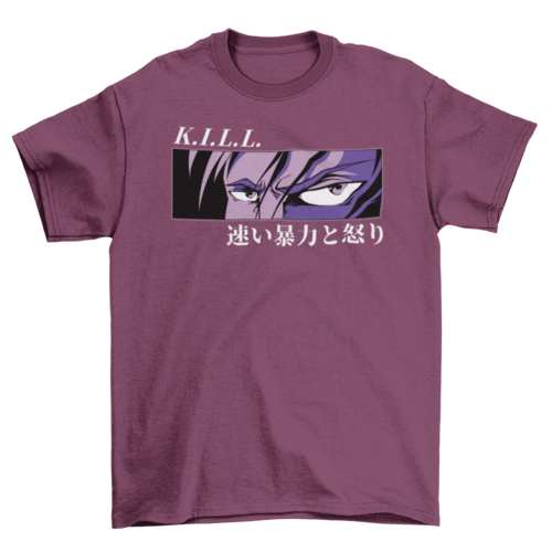 Anime angry eyes t-shirt