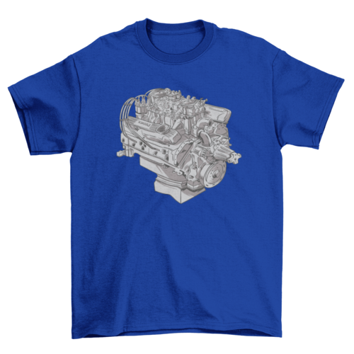 Realistic engine technology t-shirt