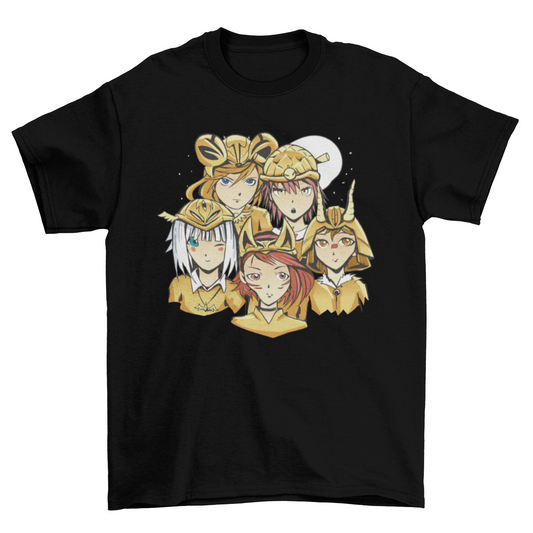 Anime animal people t-shirt design