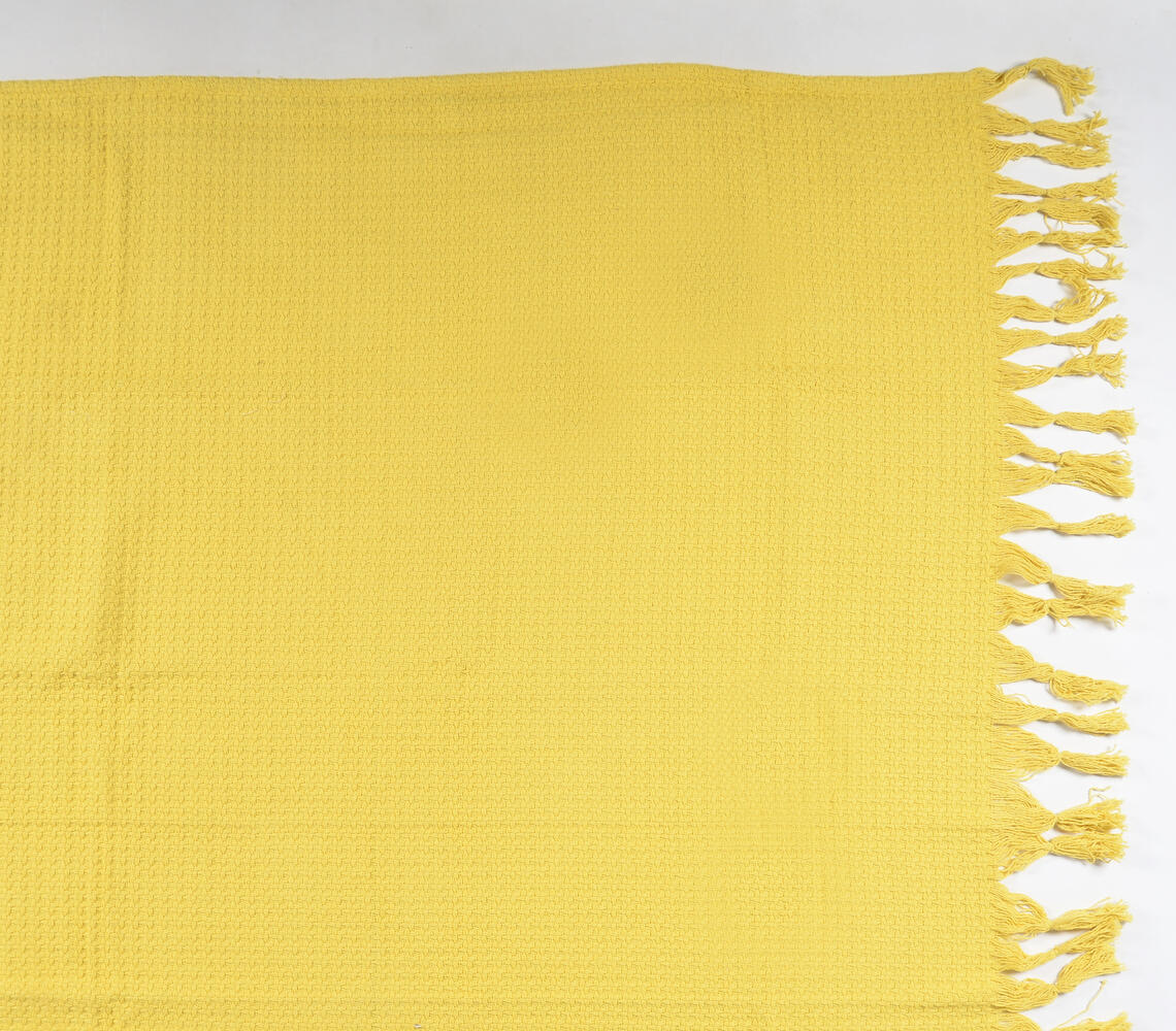 Dyed Minicoy Cotton Minimalist Throw with Tassels