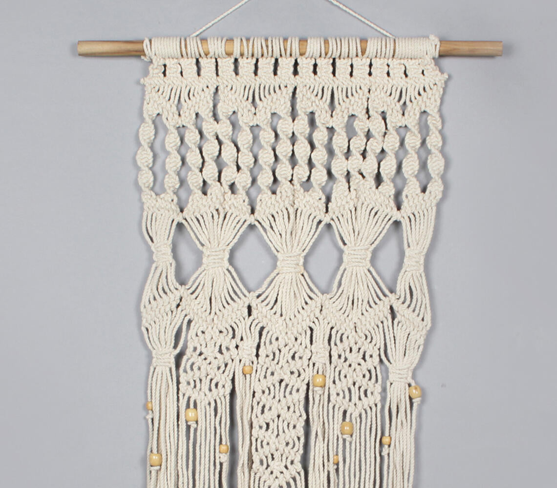 Cotton Macrame Fringed Wall Decor