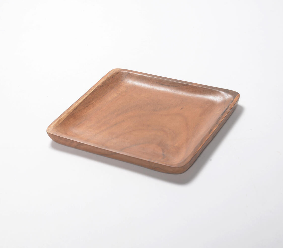 Minimal Square Wooden Serving Platter