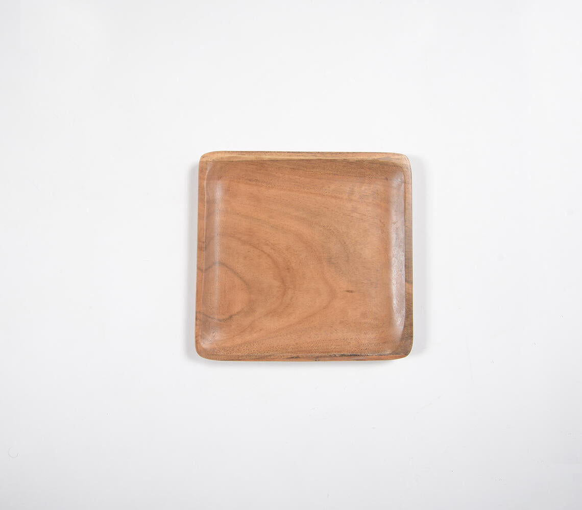 Minimal Square Wooden Serving Platter