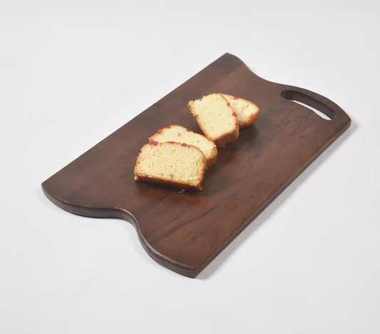 Handmade Dark Polished Acacia Wood Serving Board