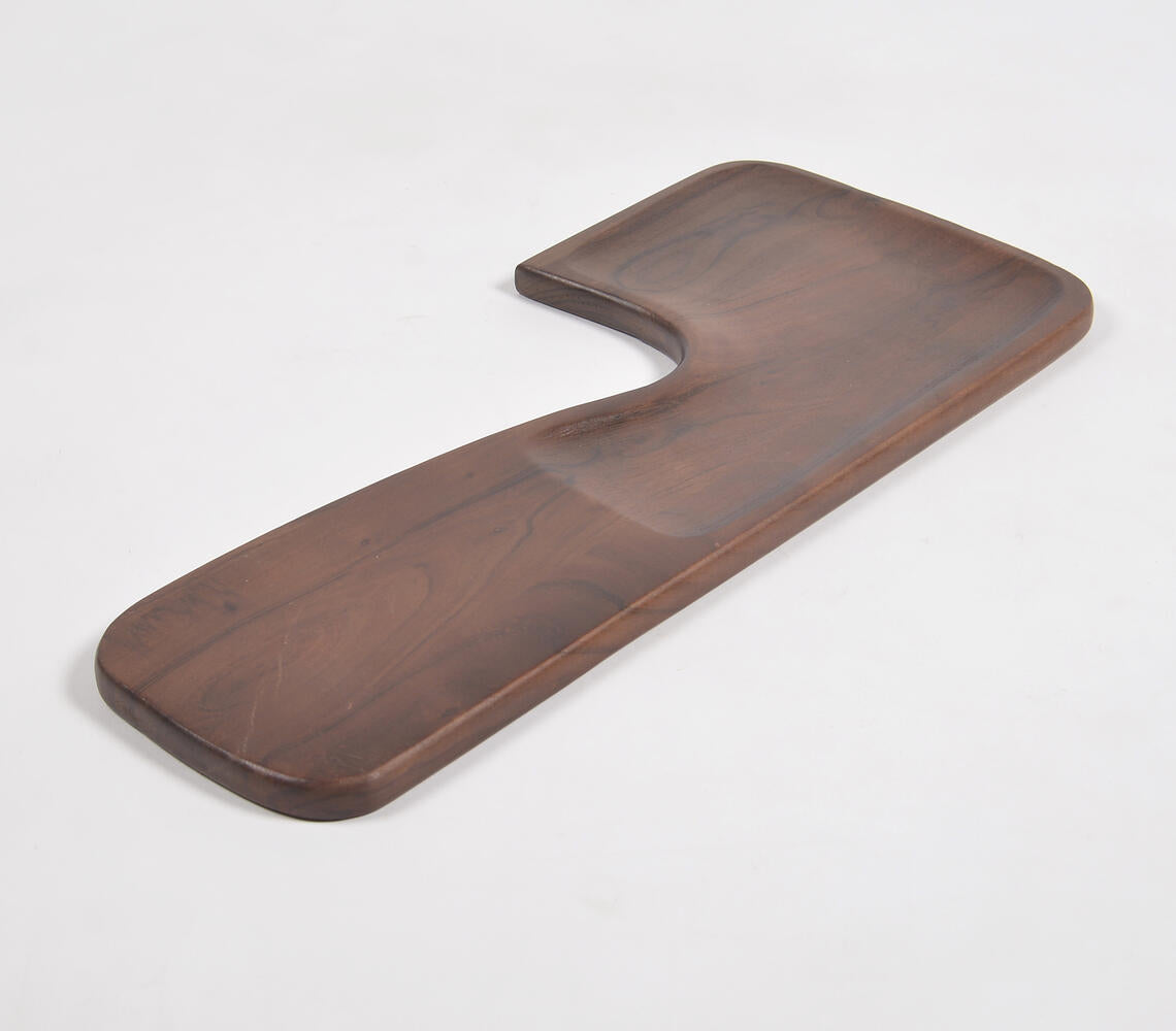 Dark Polished Acacia Wood Serving Board