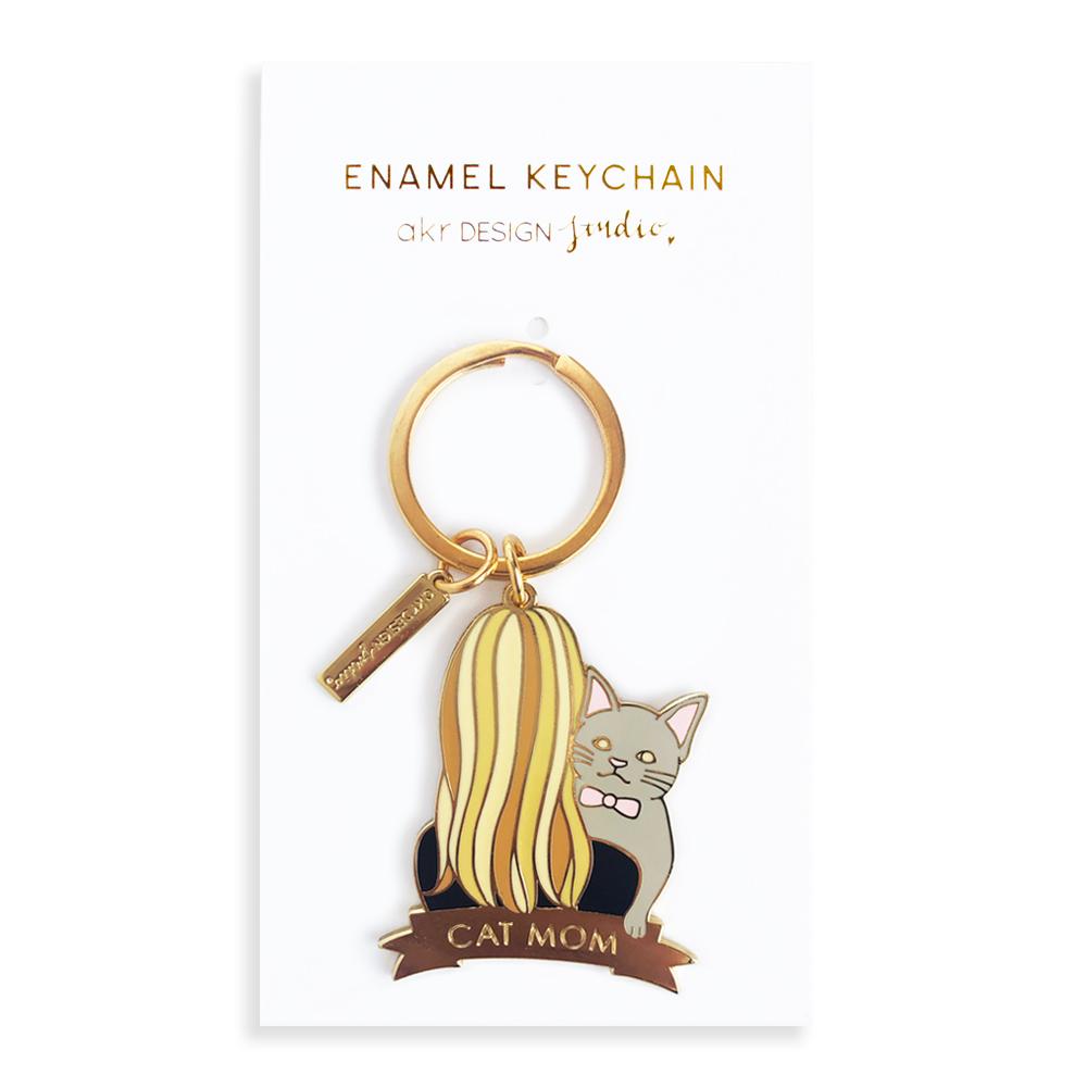 Cat Keychain - Blonde Hair