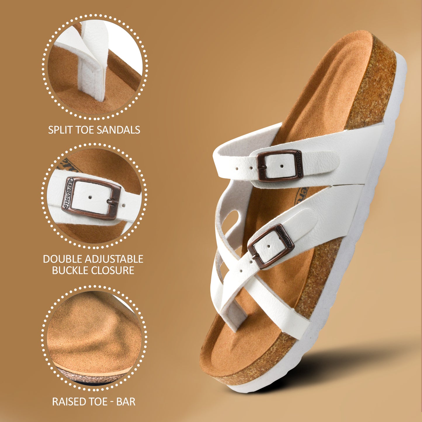 Aerothotic Celestis Women's Soft Footbed Strappy Slide Sandals