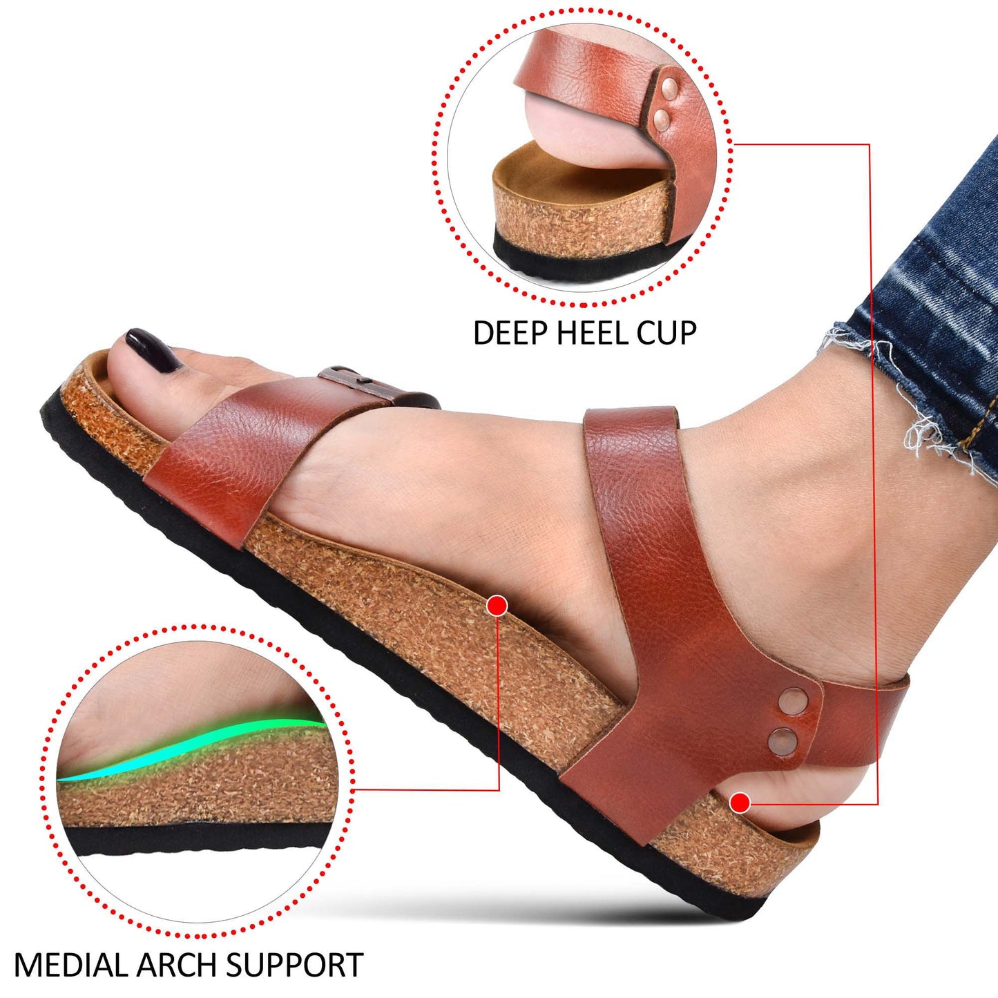 Aerothotic Amulet Comfortable Slingback Arch Supportive Women Sandals