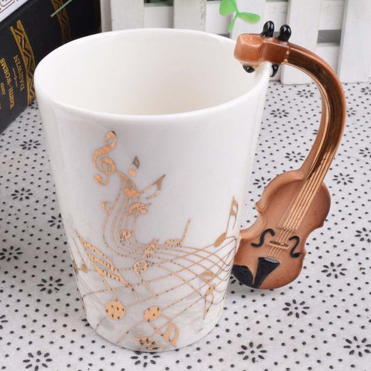 Music Violin Ceramic Coffee Mug