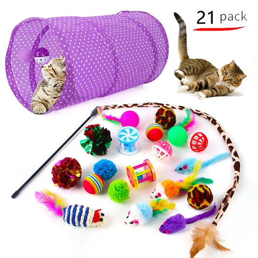 Fast Shipping 21 pcs assorted cat toys