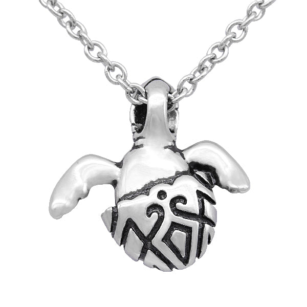 Tribal Tattoo Turtle Necklace