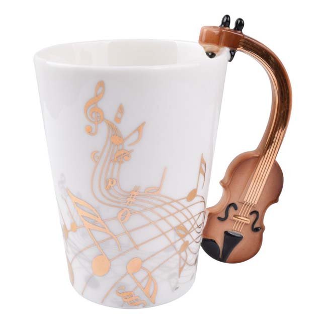 Music Violin Ceramic Coffee Mug