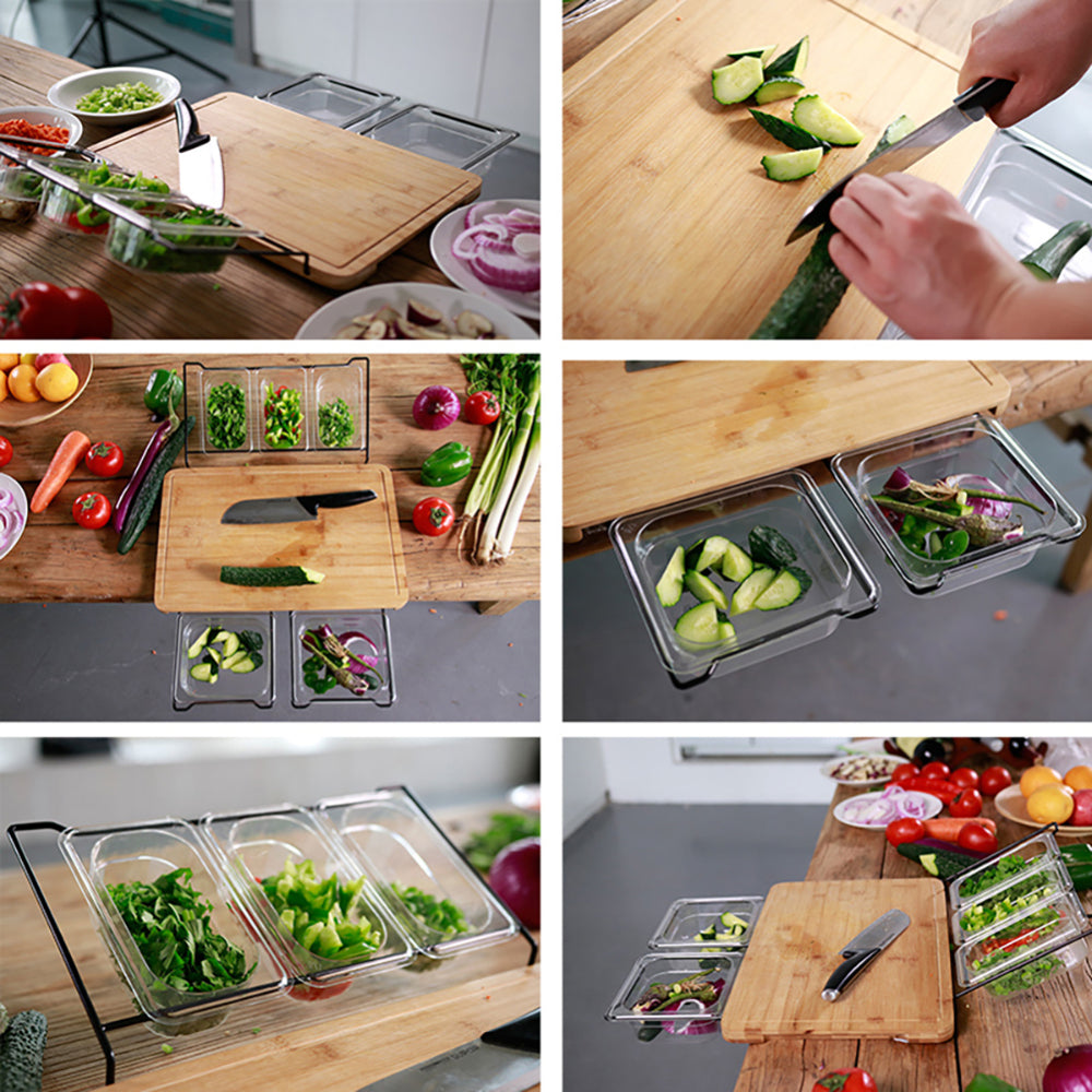 Extensible Bamboo Cutting Board Set Eco-friendly