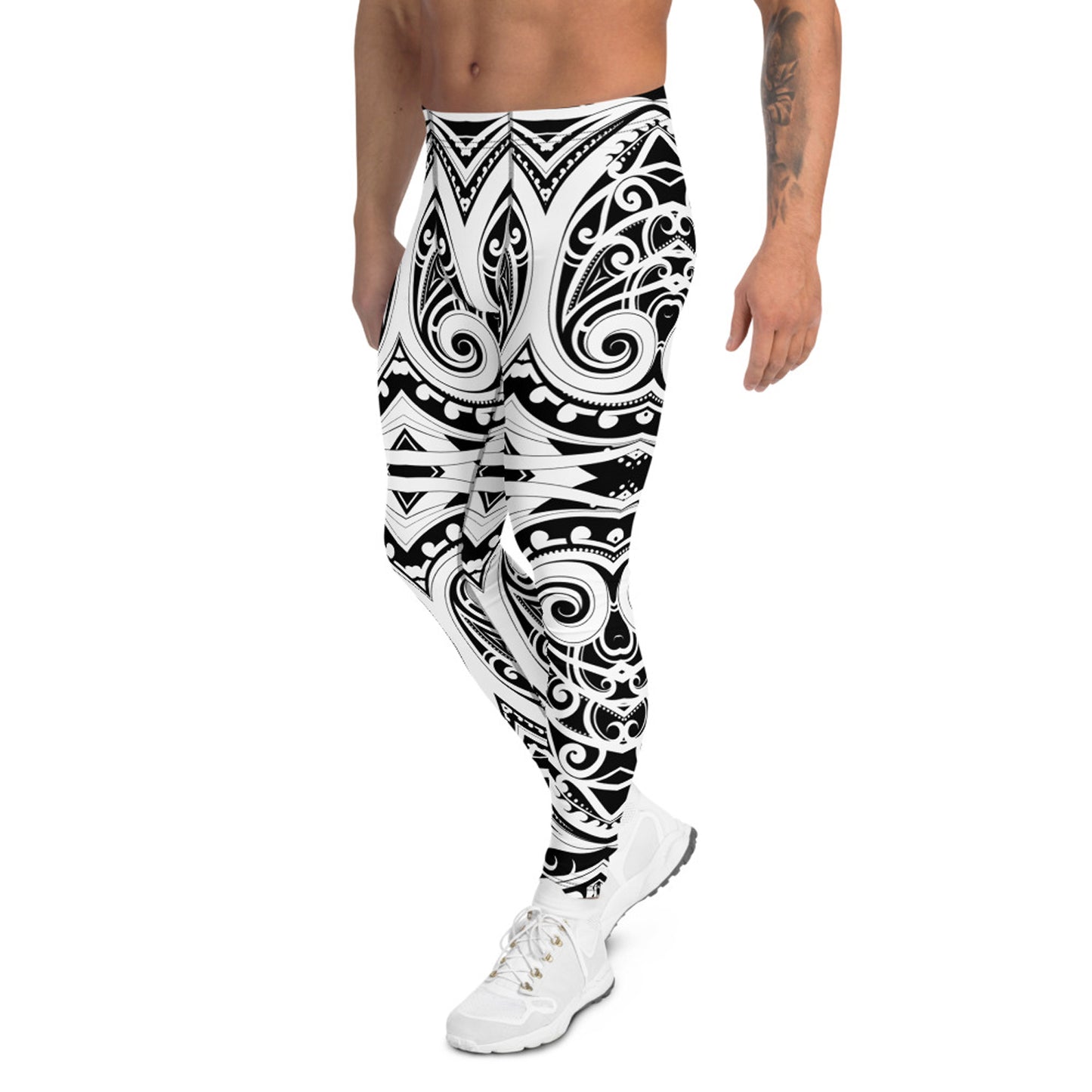 Polynesian Tattoo Inspired Leggings for Men