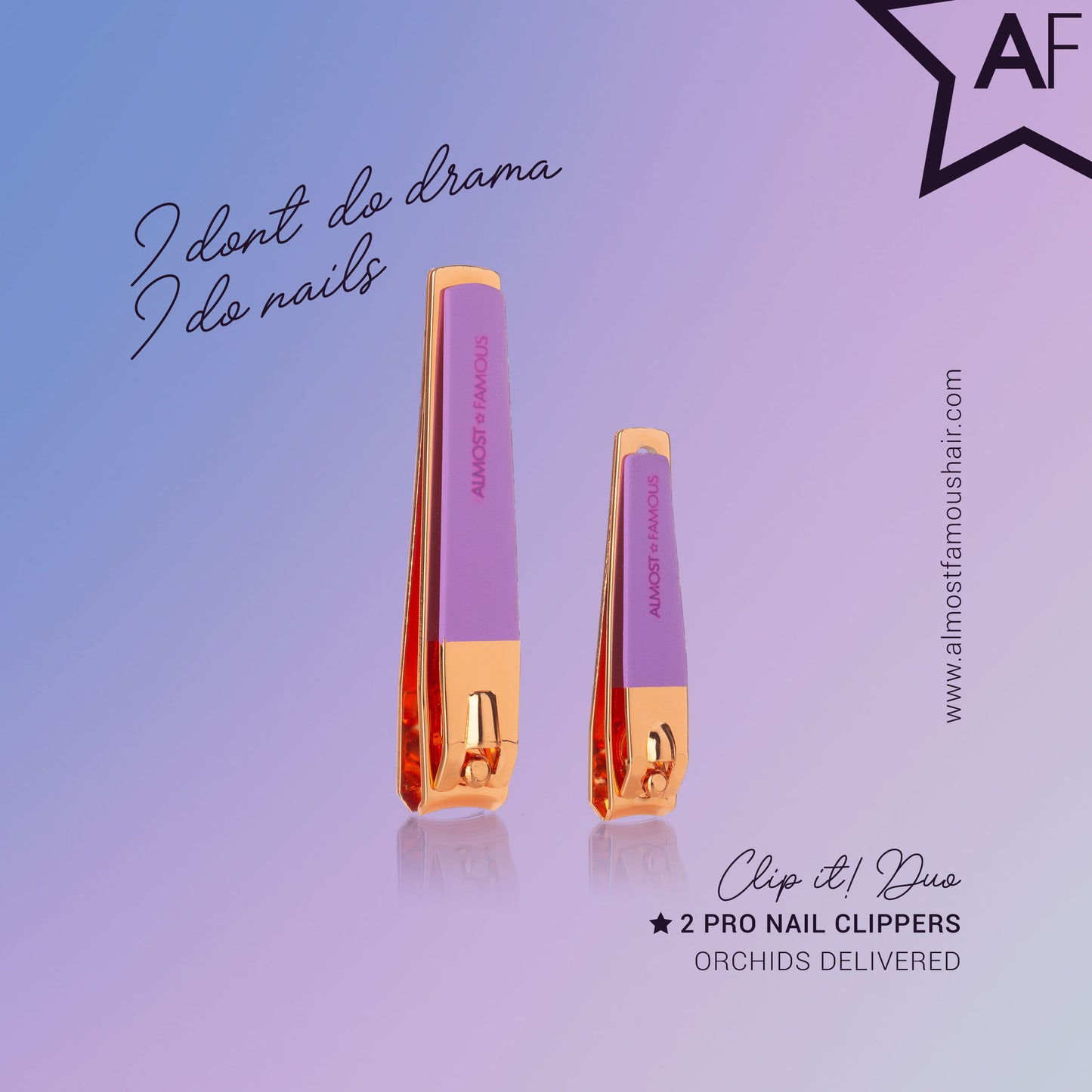 Almost Famous "Clip It" Rose Gold Nail Clipper Duo
