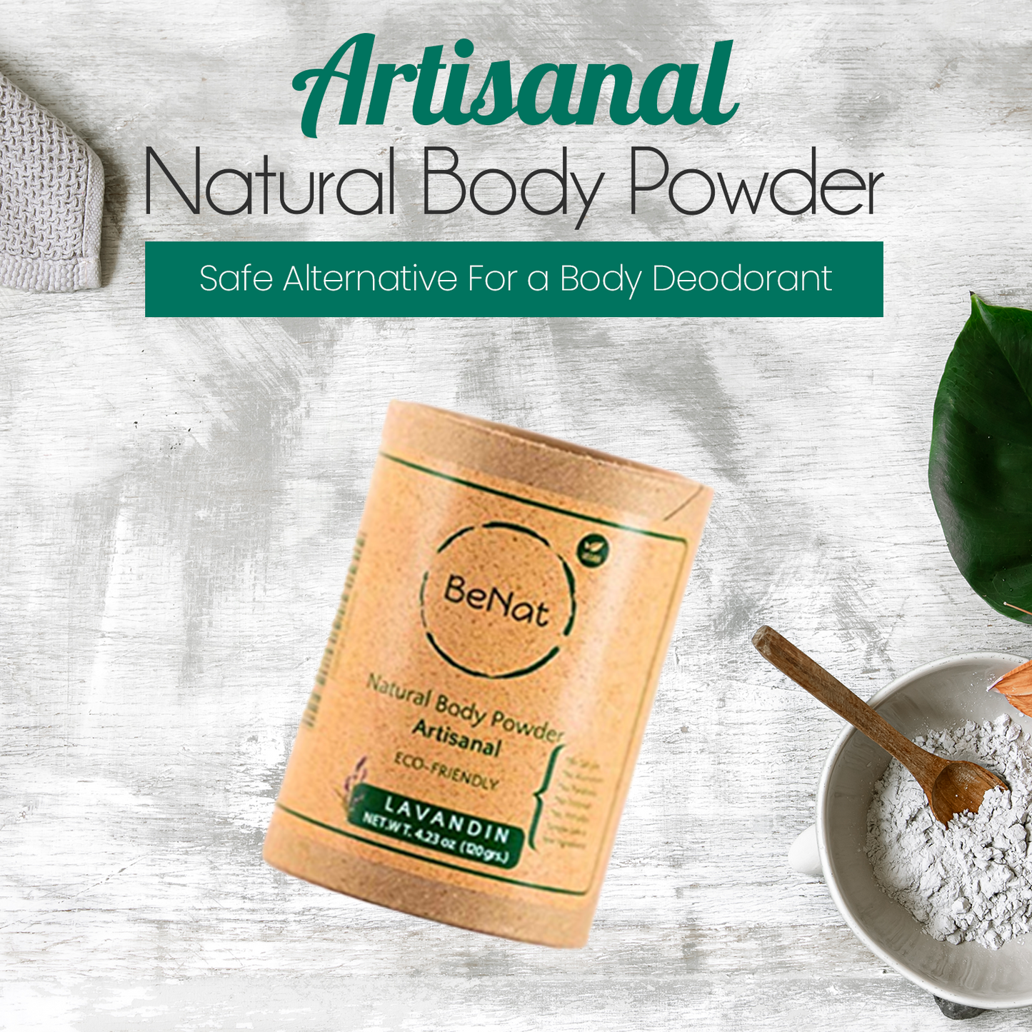 All-Natural Body Powder. Eco-Friendly.