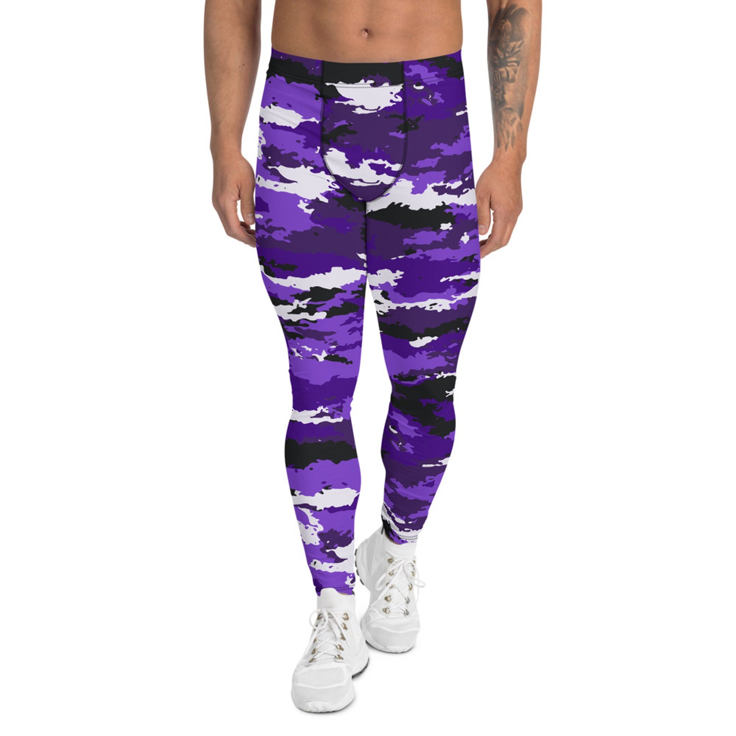 Purple Camo Leggings for Men