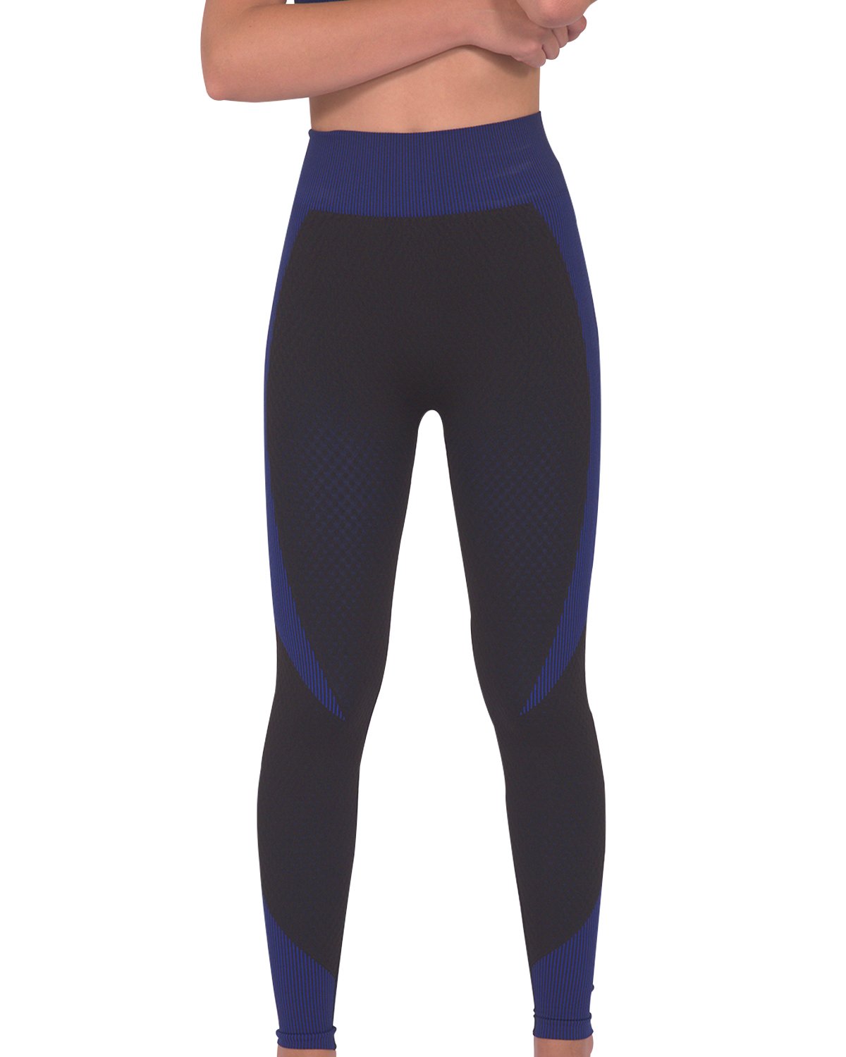 Trois Seamless Legging - Black with Navy