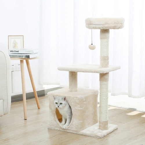 Cat Tree House 3 Tier Scratching Post