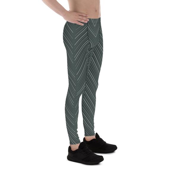 Mens Leggings - Sports Stripes Leggings