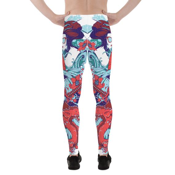 Mens Leggings - Japanese Geisha Leggings