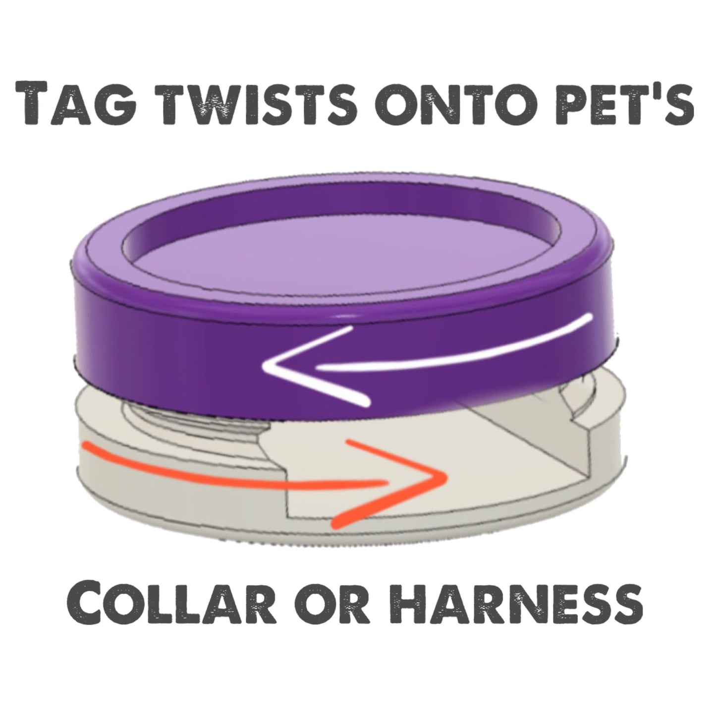 Rainbow TWIST TAG- Silent, Eco-Friendly, Ringless ID Tag for Cats and