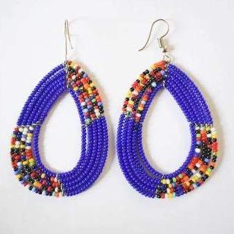 Handmade Beaded Drop Earrings