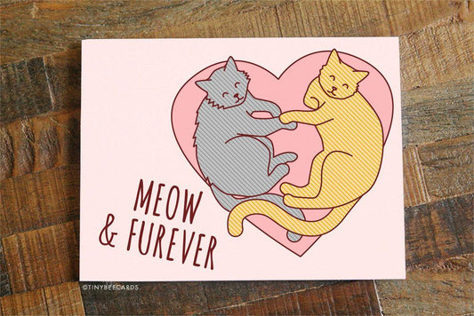 Cat I Love You Card "Meow & Furever"