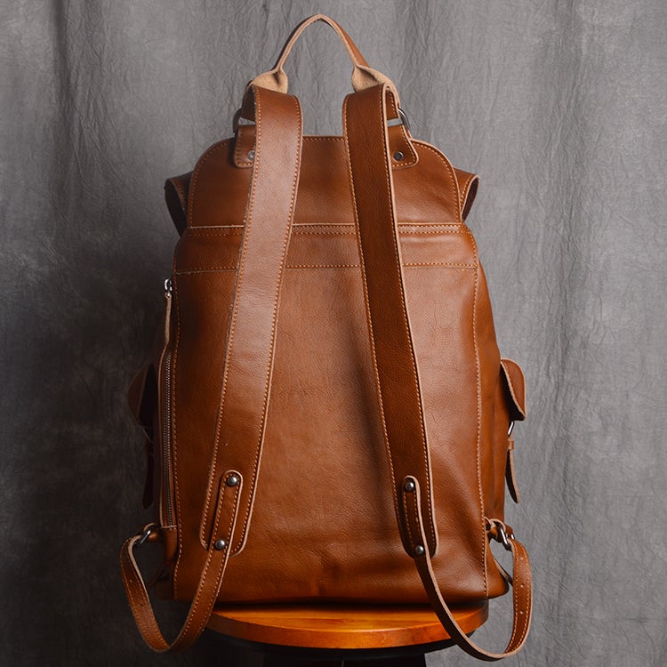 Large Leather Backpack Handmade Vintage Men Travel Backpack  NP03